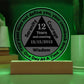 1-50 Year Custom Sobriety Date Plaque - One Day At A Time - LED Sober Birthday Gift