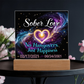 LED Sober Love  - Custom Couple Sobriety Dates