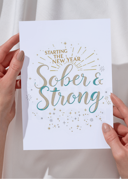 Digital Sobriety Card – "Starting the New Year Sober & Strong"