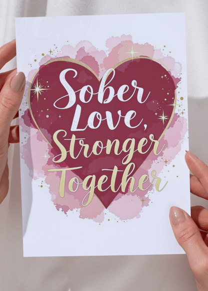 Digital Recovery Card – "Sober Love, Stronger Together"