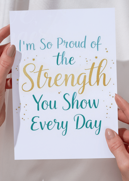 Digital Sobriety Card – "Proud of Your Strength"