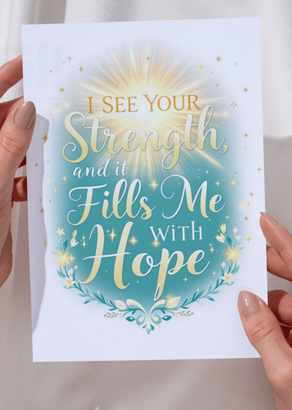 Digital Encouragement Card – "I See Your Strength, and it Fills Me with Hope"