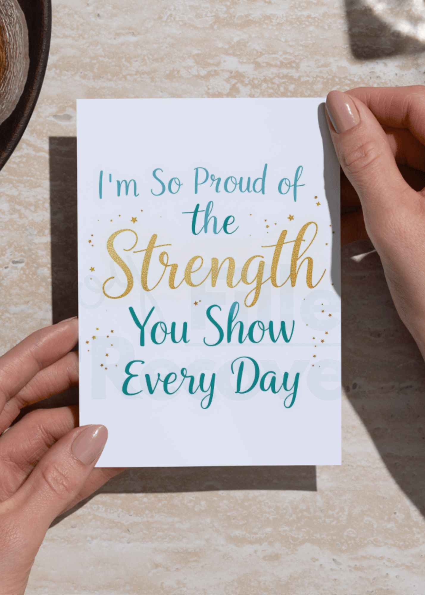 Digital Sobriety Card – "Proud of Your Strength"