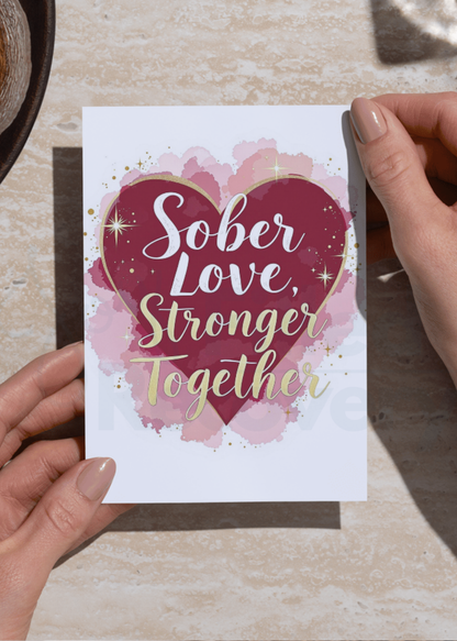 Digital Recovery Card – "Sober Love, Stronger Together"