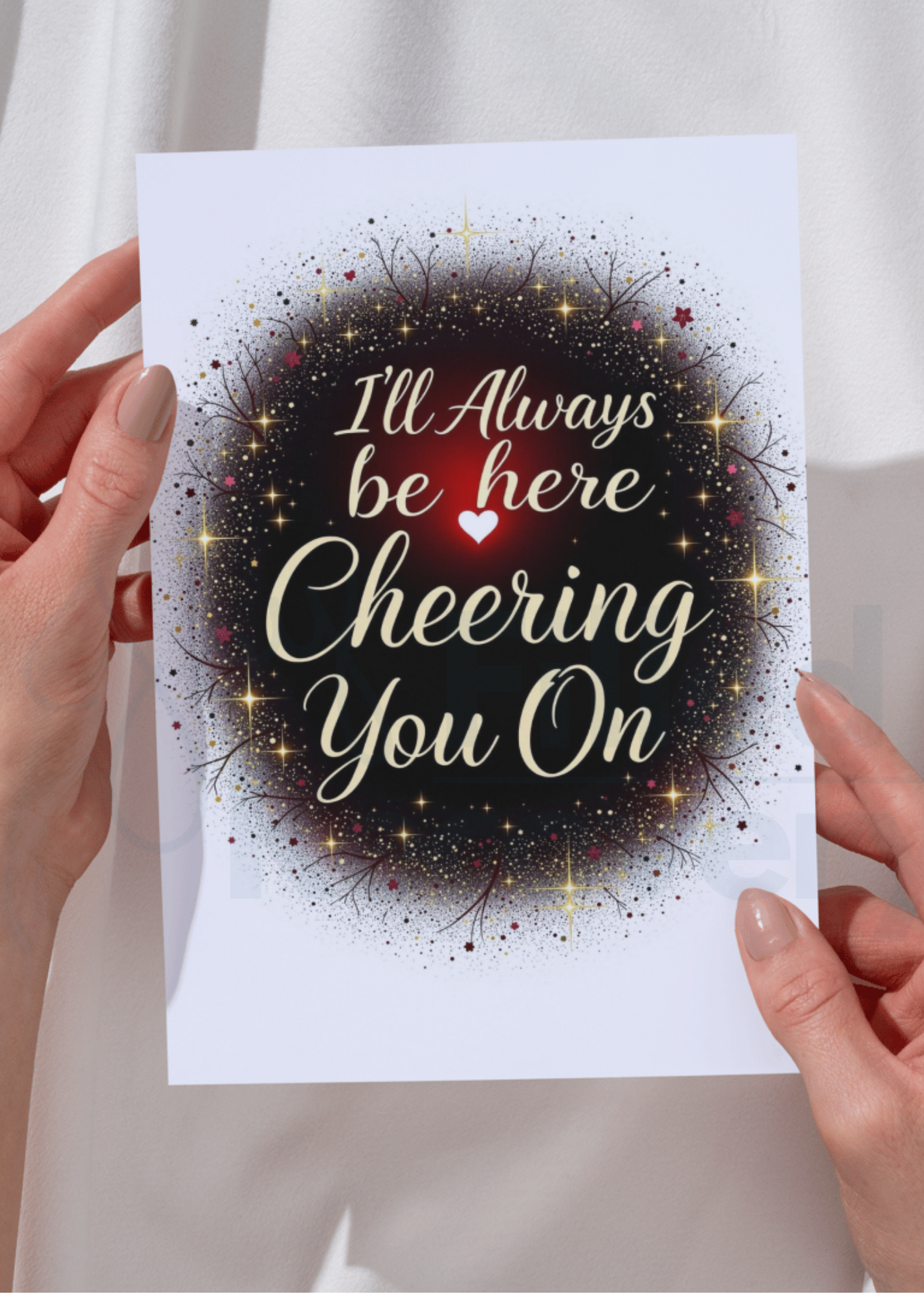 Digital Encouragement Card – "I’ll Always Be Here Cheering You On"