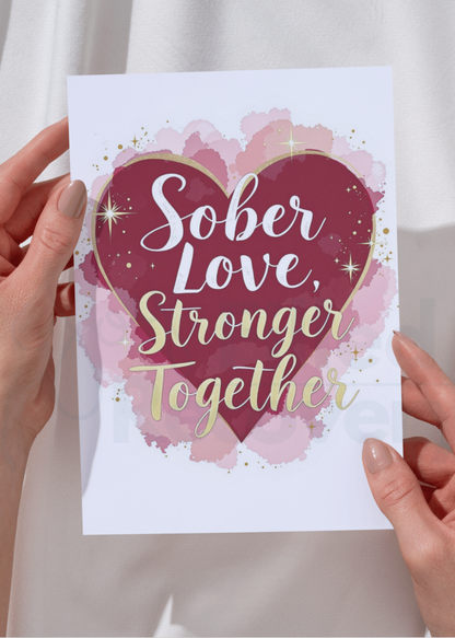 Digital Recovery Card – "Sober Love, Stronger Together"