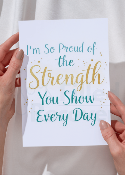 Digital Sobriety Card – "Proud of Your Strength"