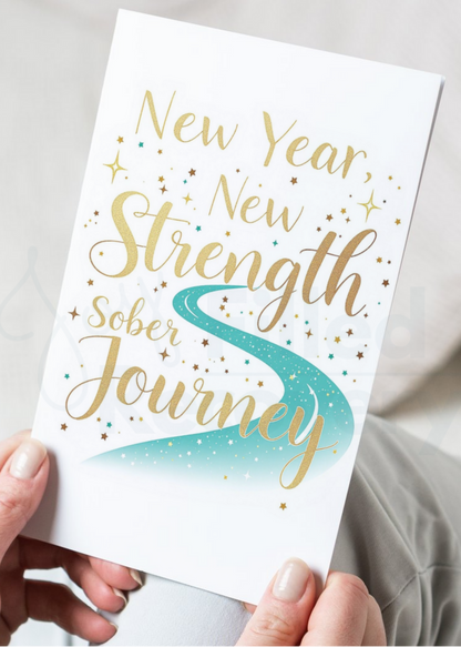 Digital Recovery Card – "New Year, New Strength, Sober Journey"