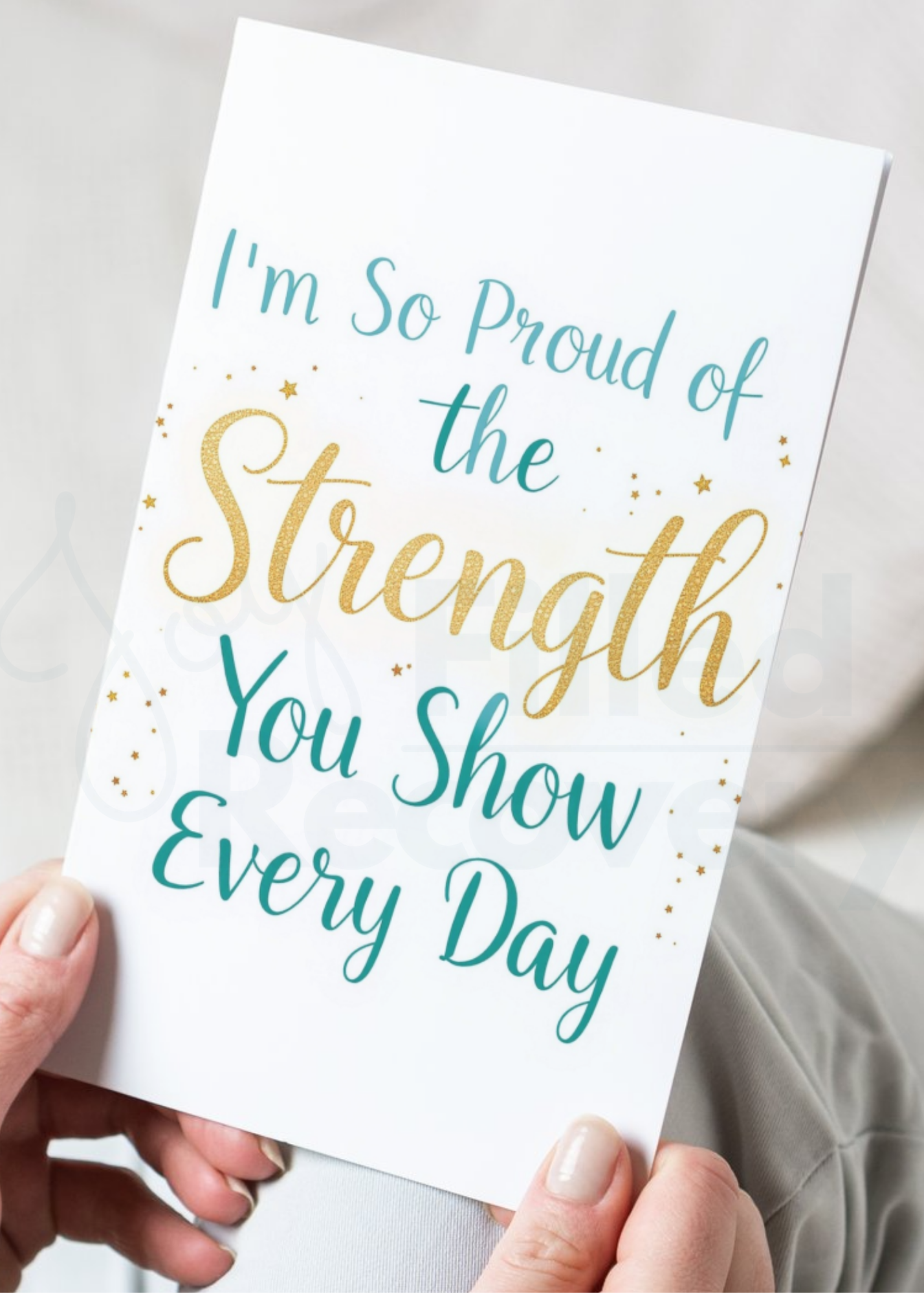 Digital Sobriety Card – "Proud of Your Strength"