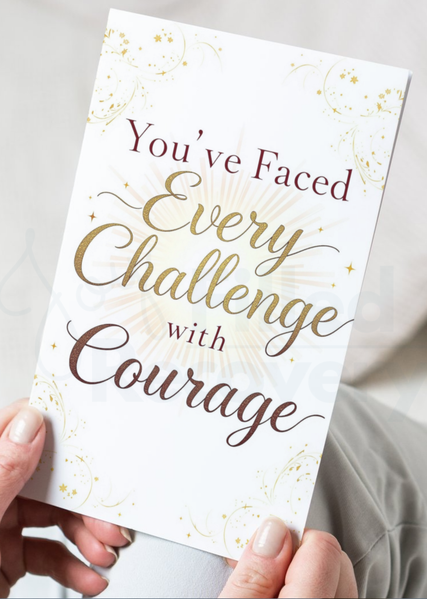 Digital Encouragement Card – "You've Faced Every Challenge with Courage"