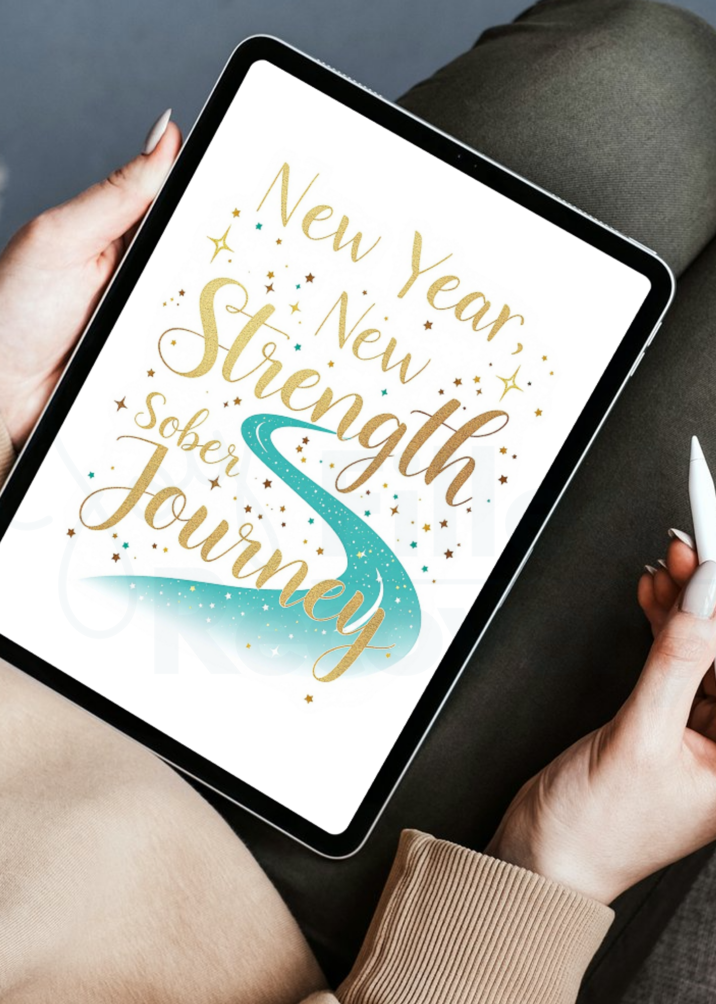 Digital Recovery Card – "New Year, New Strength, Sober Journey"