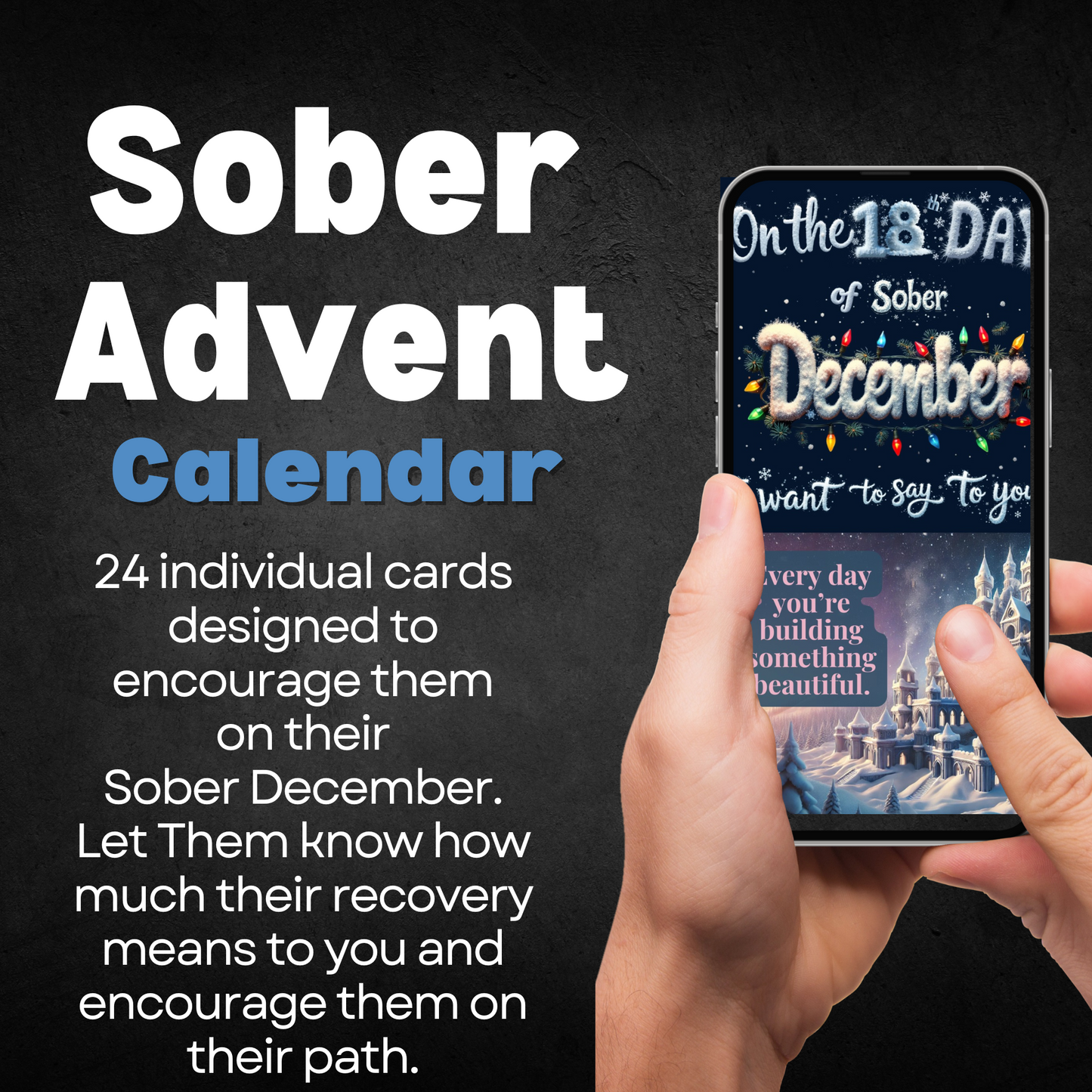 Sober Advent Calendar - 24 Days of Encouragement for a Sober December ~ Digital File