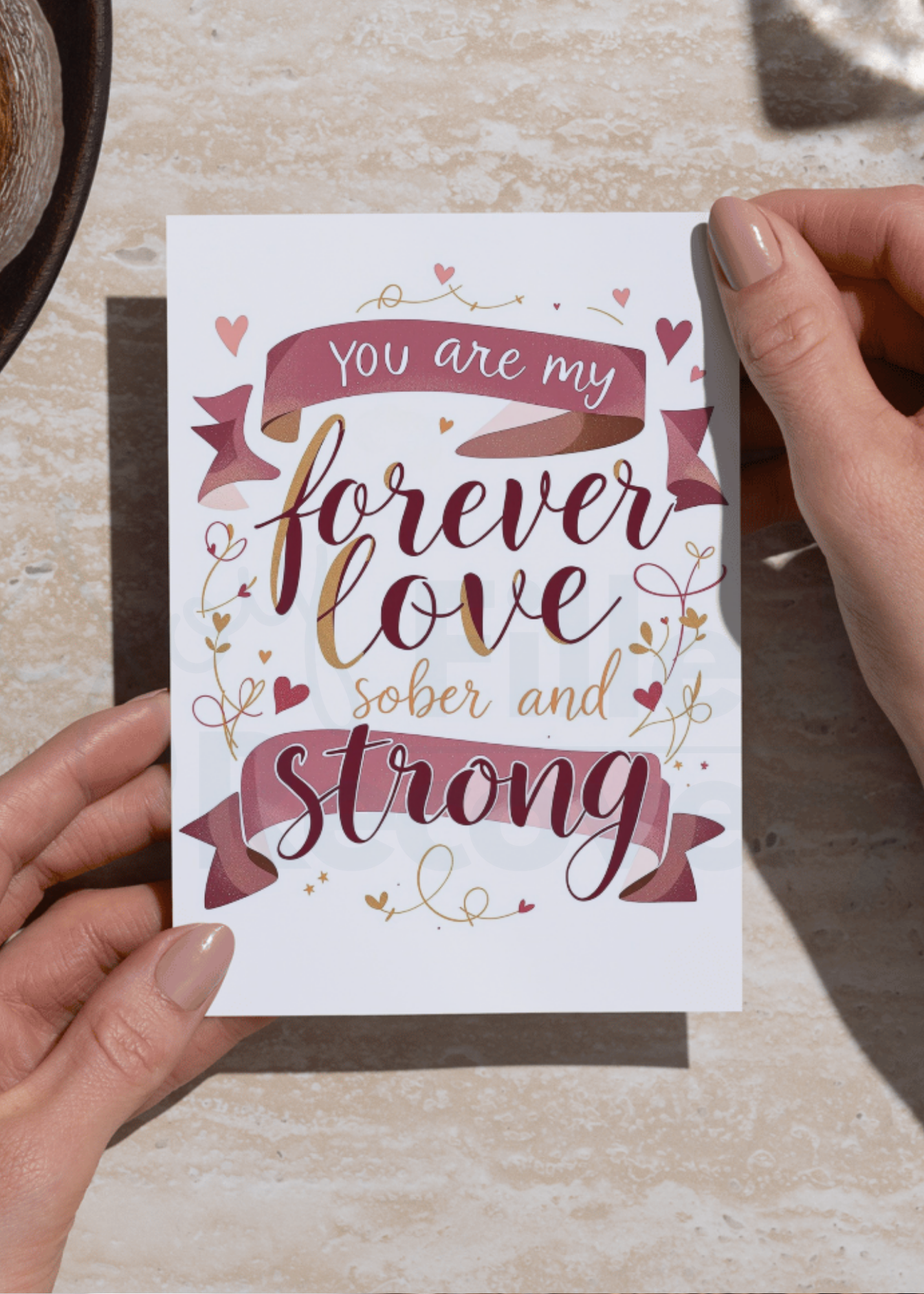 Forever Love, Sober and Strong - Digital Download Card