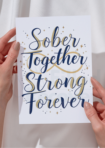 Sober Together, Strong Forever - Digital Download Card