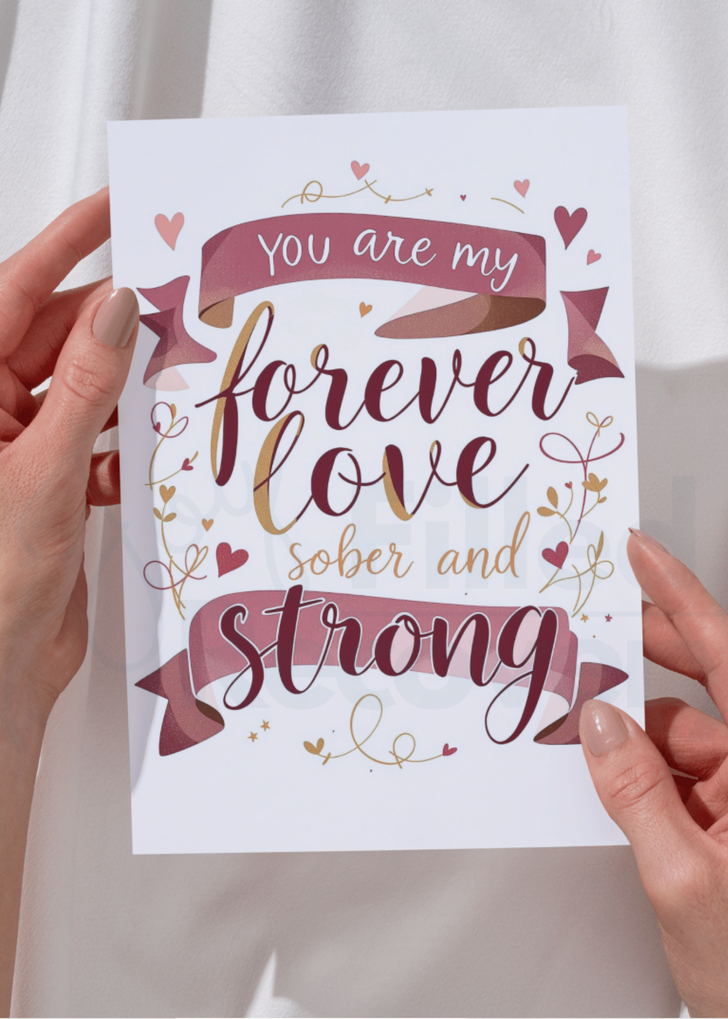 Forever Love, Sober and Strong - Digital Download Card