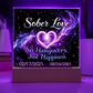 LED Sober Love  - Custom Couple Sobriety Dates