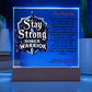 Stay Strong Sober Warrior Personalized LED Plaque