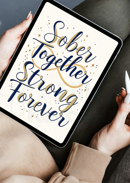 Sober Together, Strong Forever - Digital Download Card