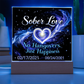 LED Sober Love  - Custom Couple Sobriety Dates