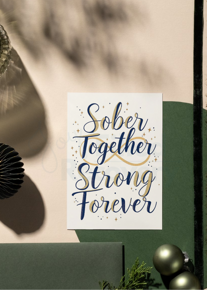 Sober Together, Strong Forever - Digital Download Card