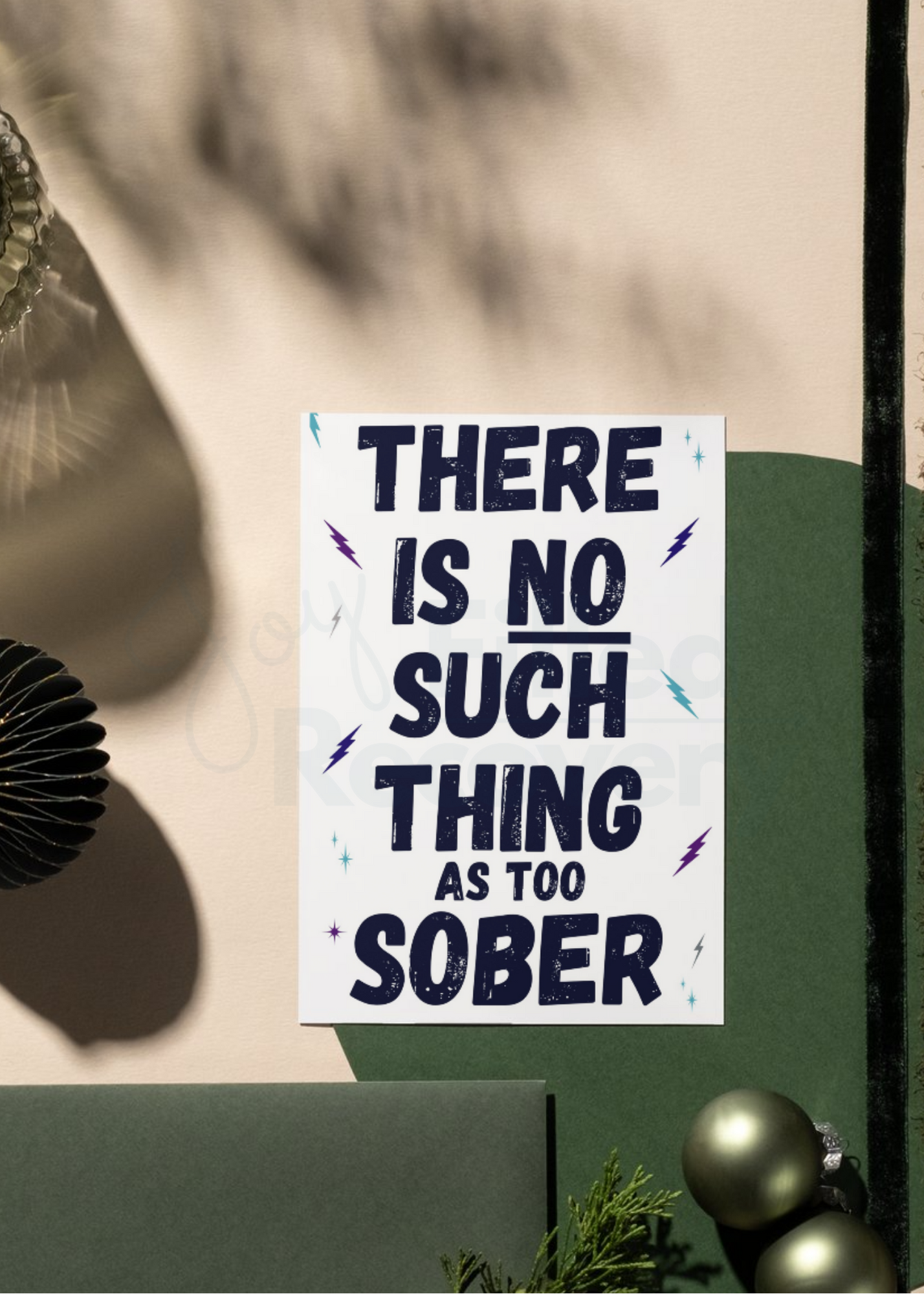 There Is No Such Thing as Too Sober - Digital Recovery Card