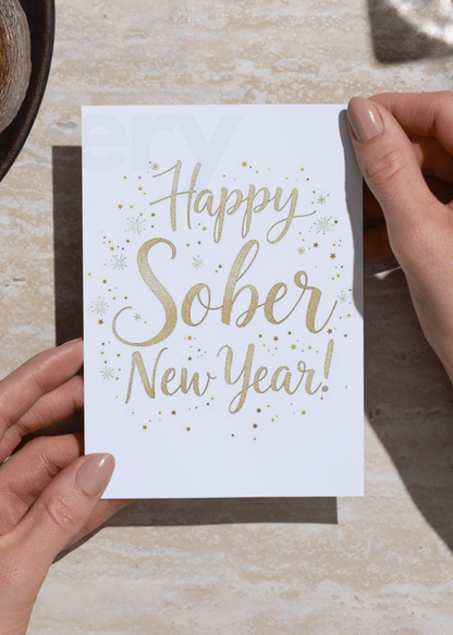 Digital New Year’s Sobriety Card – "Happy Sober New Year!"