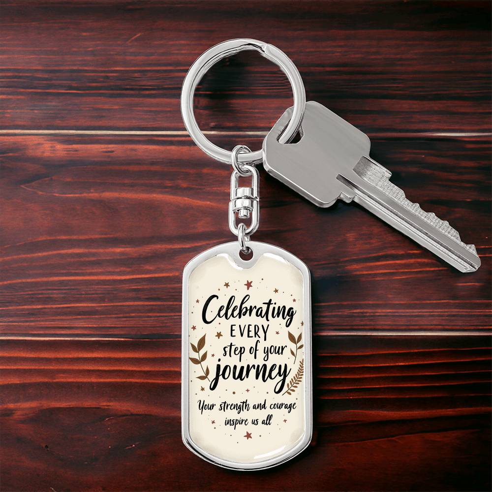 Inspirational Recovery Keychain | Celebrating Every Step of Your Journey | Personalized Gift for Sobriety Support