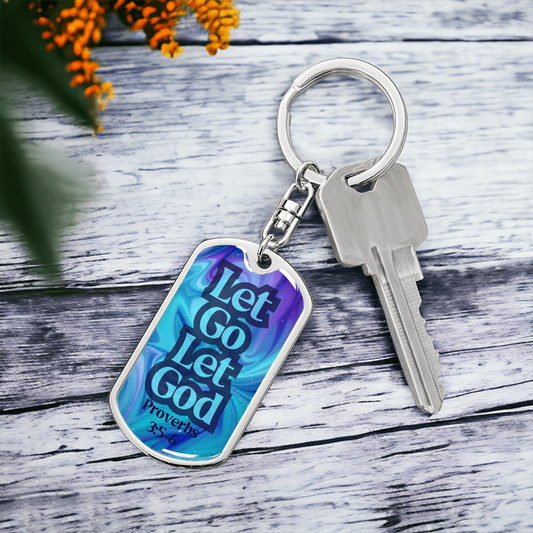 Engravable Dog Tag Keychain – Faith & Recovery Keepsake