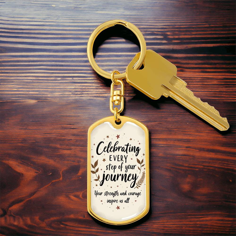 Inspirational Recovery Keychain | Celebrating Every Step of Your Journey | Personalized Gift for Sobriety Support