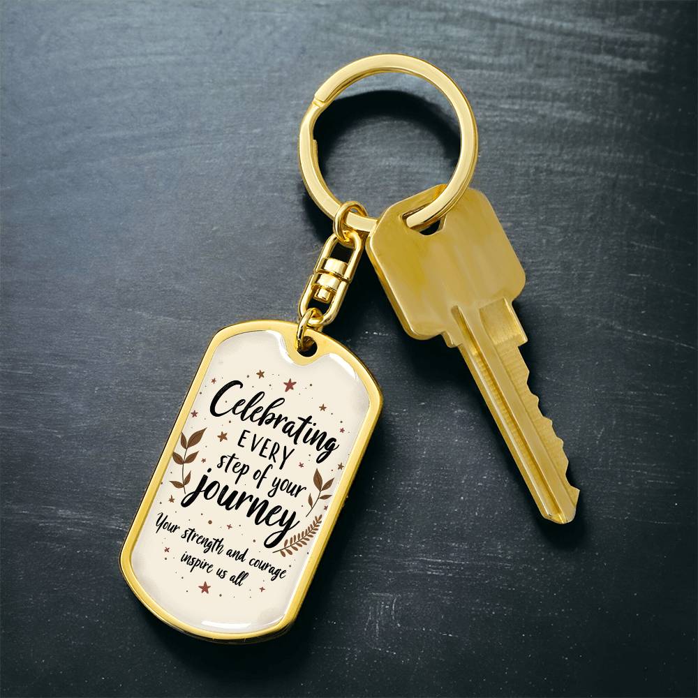 Inspirational Recovery Keychain | Celebrating Every Step of Your Journey | Personalized Gift for Sobriety Support