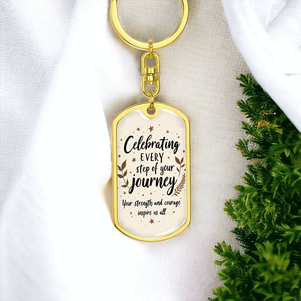 Inspirational Recovery Keychain | Celebrating Every Step of Your Journey | Personalized Gift for Sobriety Support