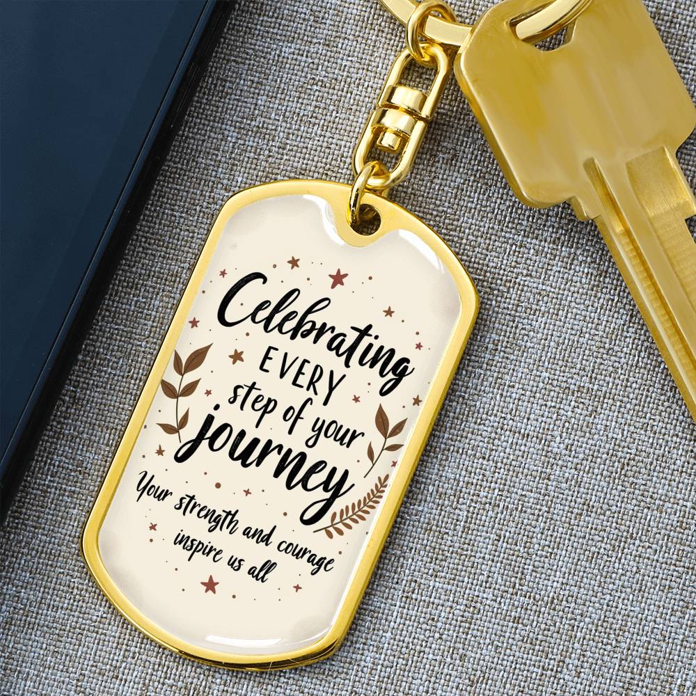 Inspirational Recovery Keychain | Celebrating Every Step of Your Journey | Personalized Gift for Sobriety Support