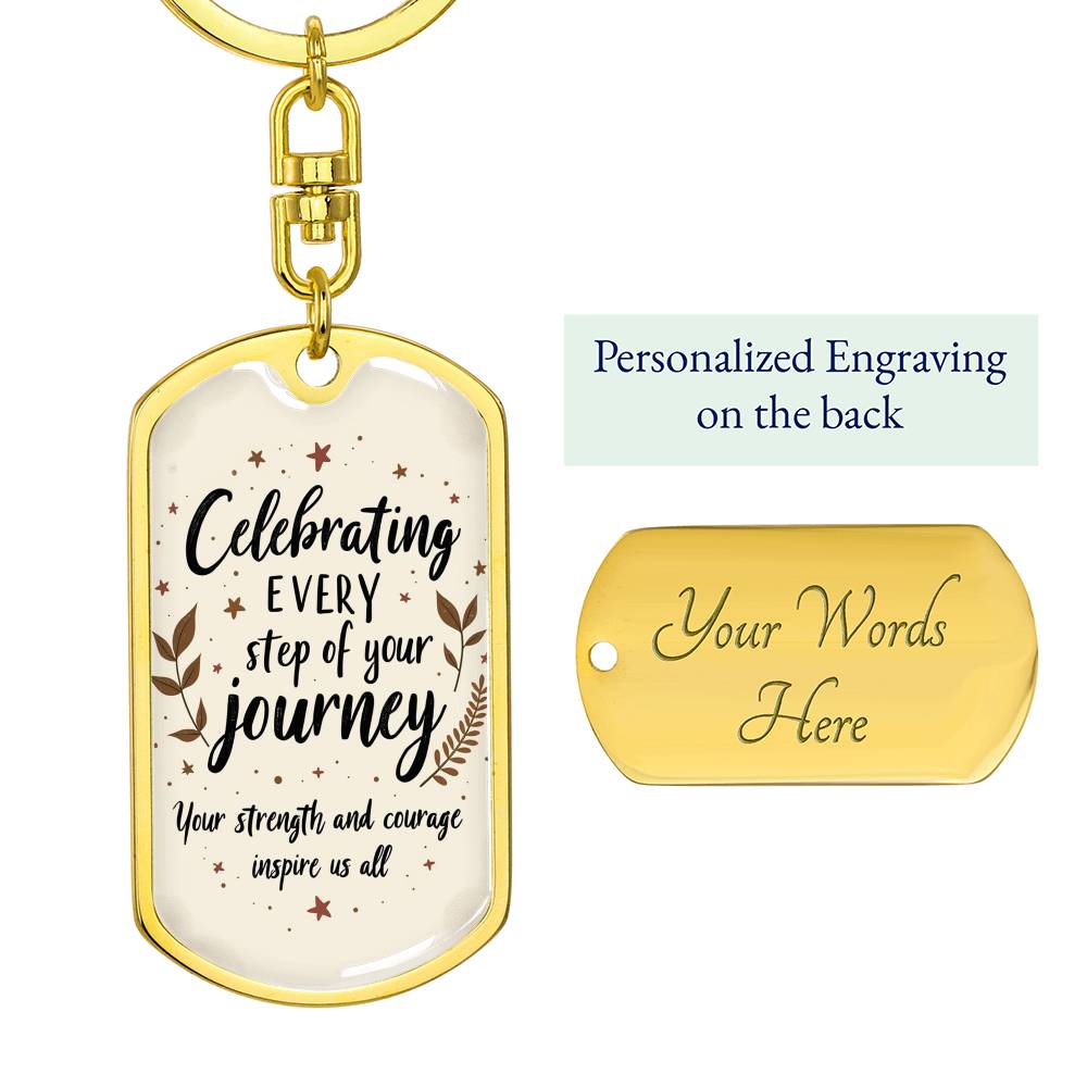 Inspirational Recovery Keychain | Celebrating Every Step of Your Journey | Personalized Gift for Sobriety Support