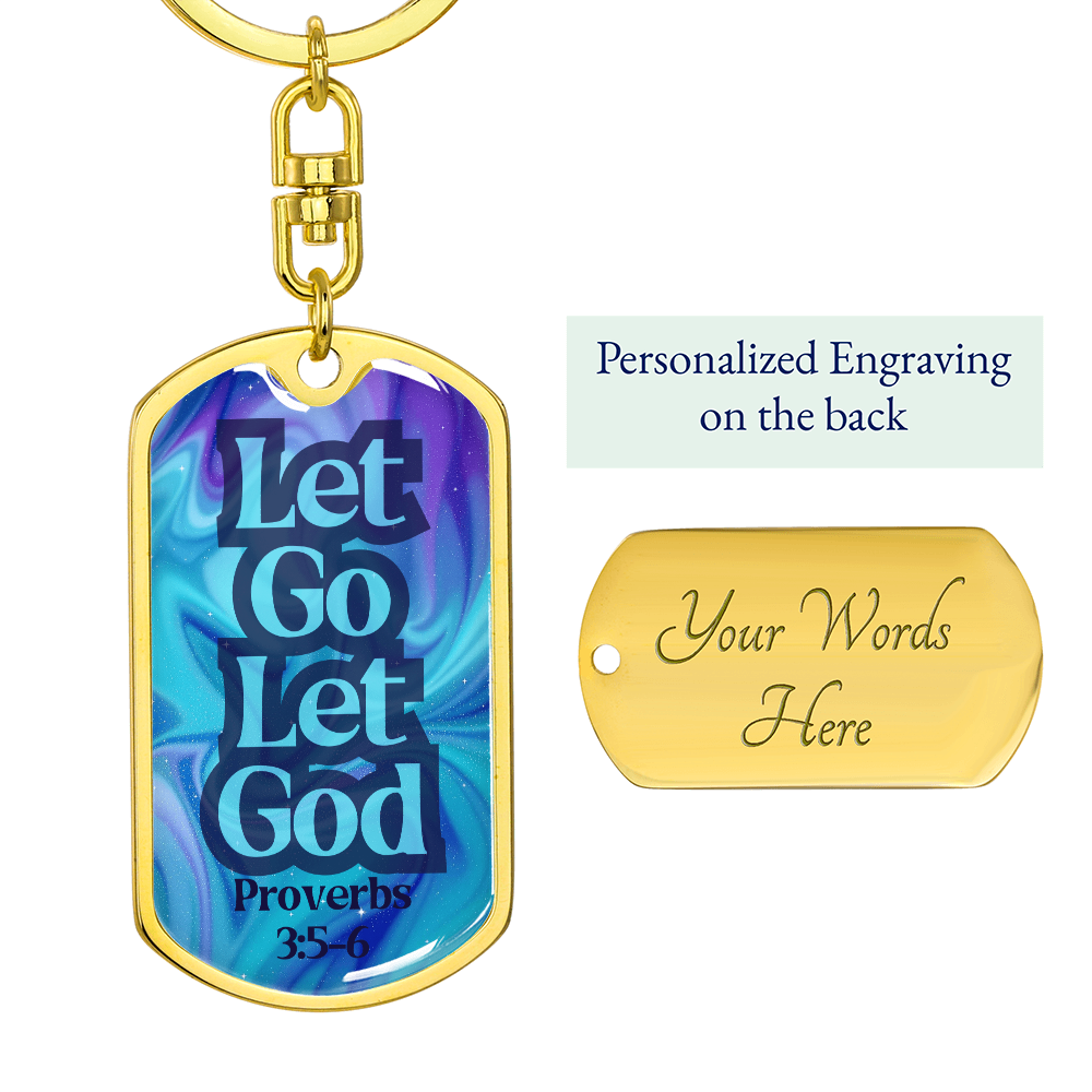 Engravable Dog Tag Keychain – Faith & Recovery Keepsake