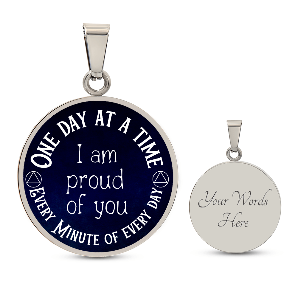 Sobriety Necklace For People In Recovery ~ One Day At A Time