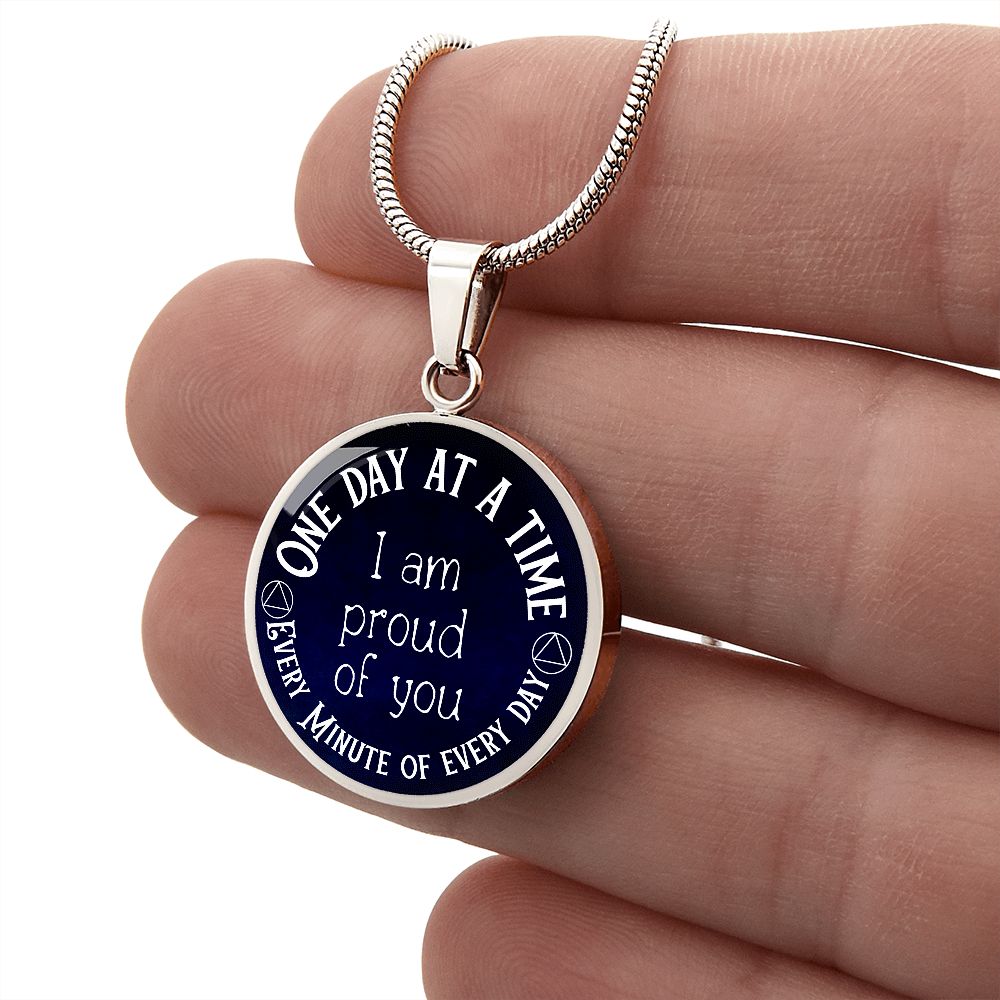 Sobriety Necklace For People In Recovery ~ One Day At A Time