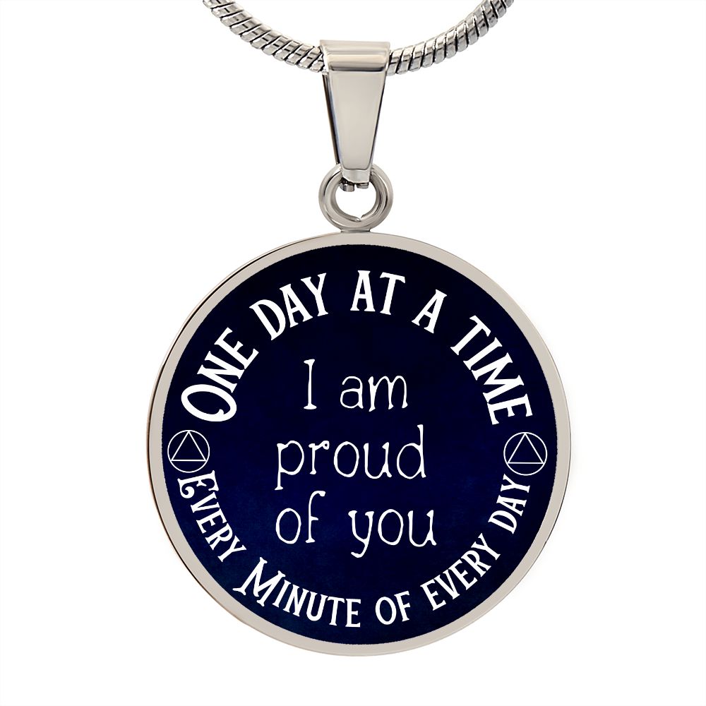 Sobriety Necklace For People In Recovery ~ One Day At A Time