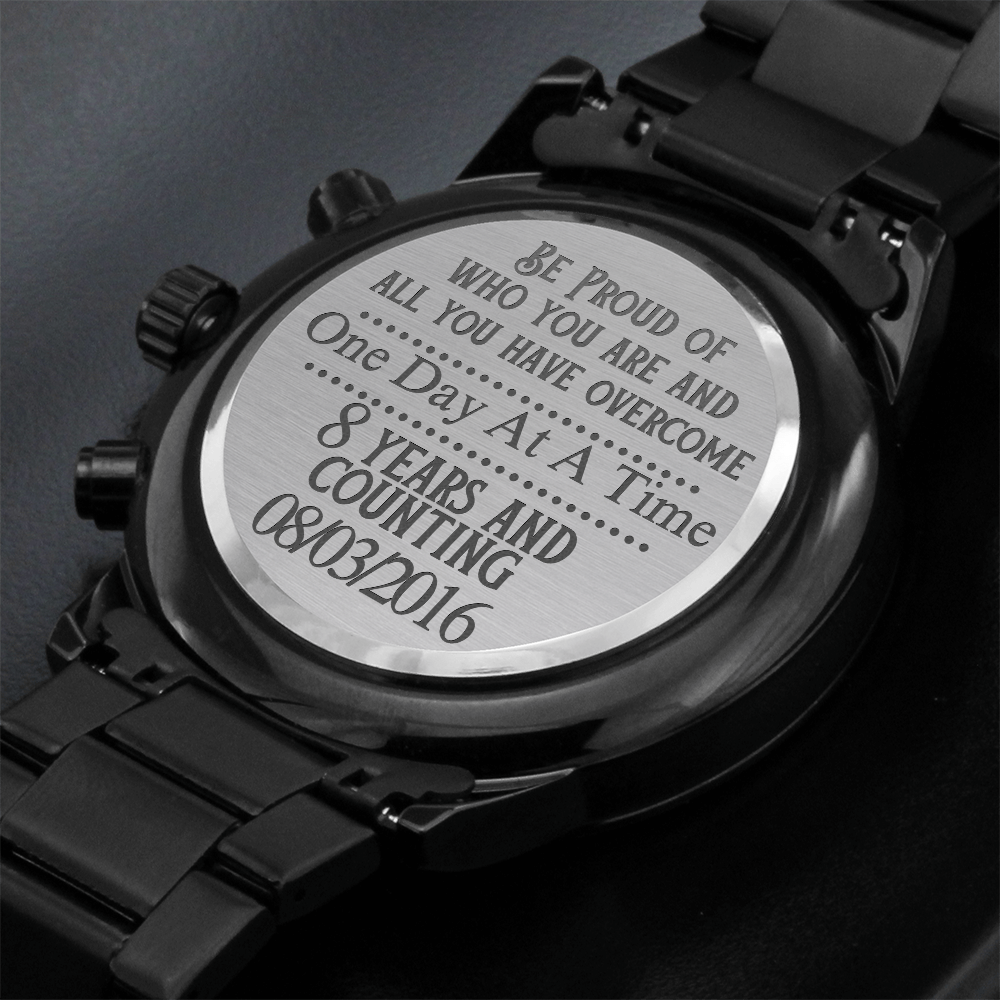 Customizable Sobriety Watch – Celebrate His Milestones