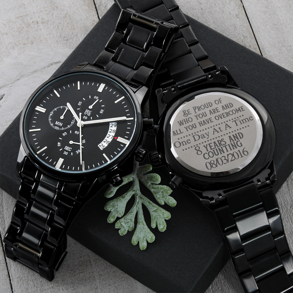 Customizable Sobriety Watch – Celebrate His Milestones