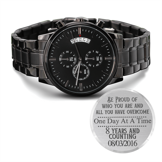 Customizable Sobriety Watch – Celebrate His Milestones