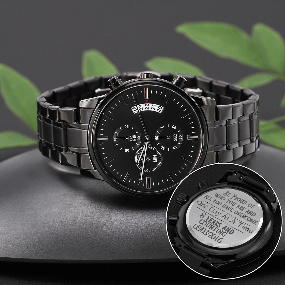 Customizable Sobriety Watch – Celebrate His Milestones