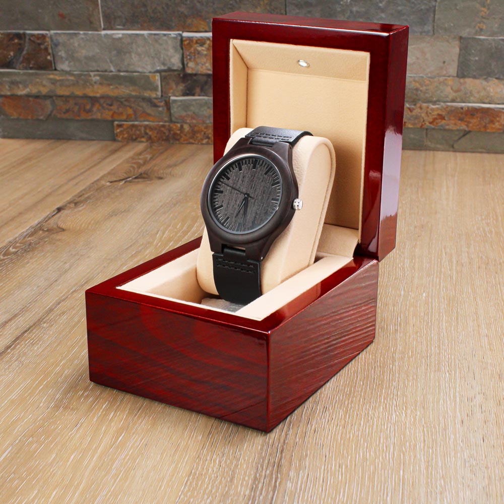 Engraved Wood Watch with Sobriety Phoenix | Rustic Gift for Milestones & Recovery