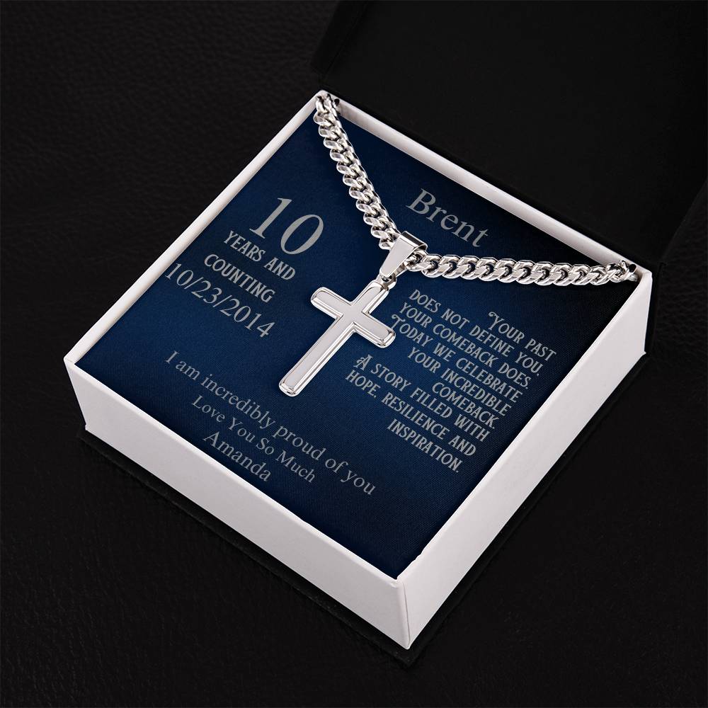 Personalized Sobriety Milestone Necklace – Celebrate Their Strength