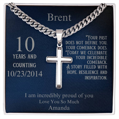 Personalized Sobriety Milestone Necklace – Celebrate Their Strength