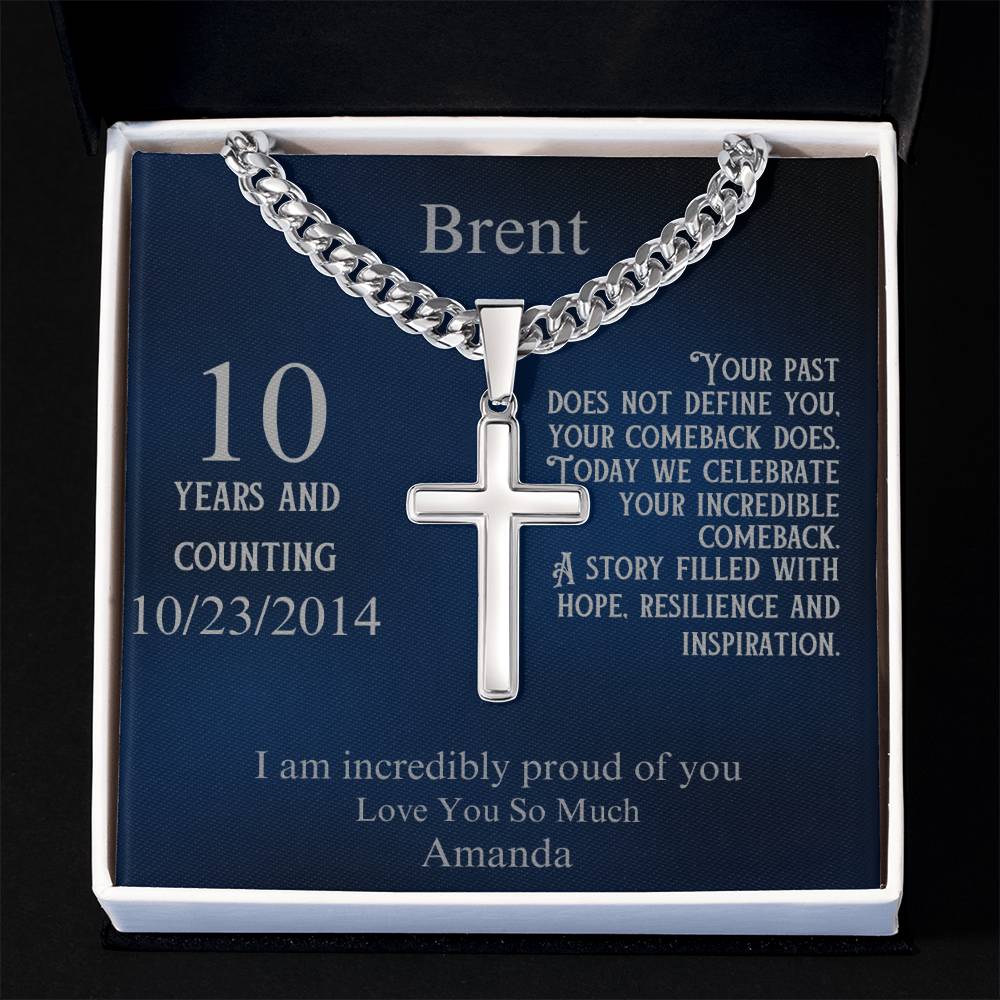 Personalized Sobriety Milestone Necklace – Celebrate Their Strength