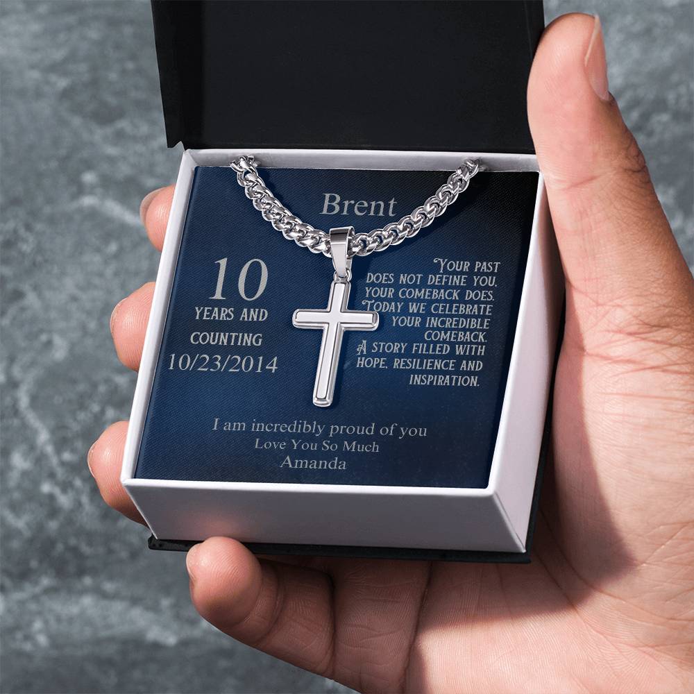 Personalized Sobriety Milestone Necklace – Celebrate Their Strength