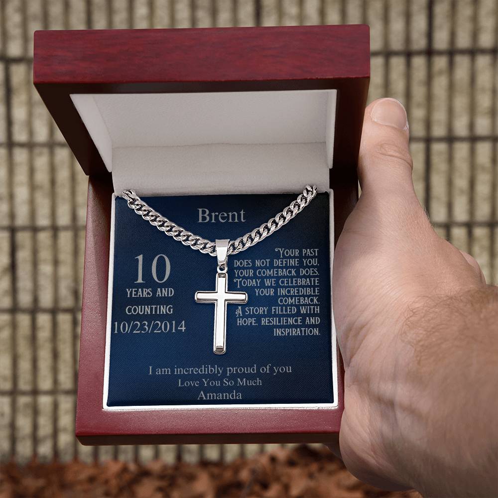 Personalized Sobriety Milestone Necklace – Celebrate Their Strength