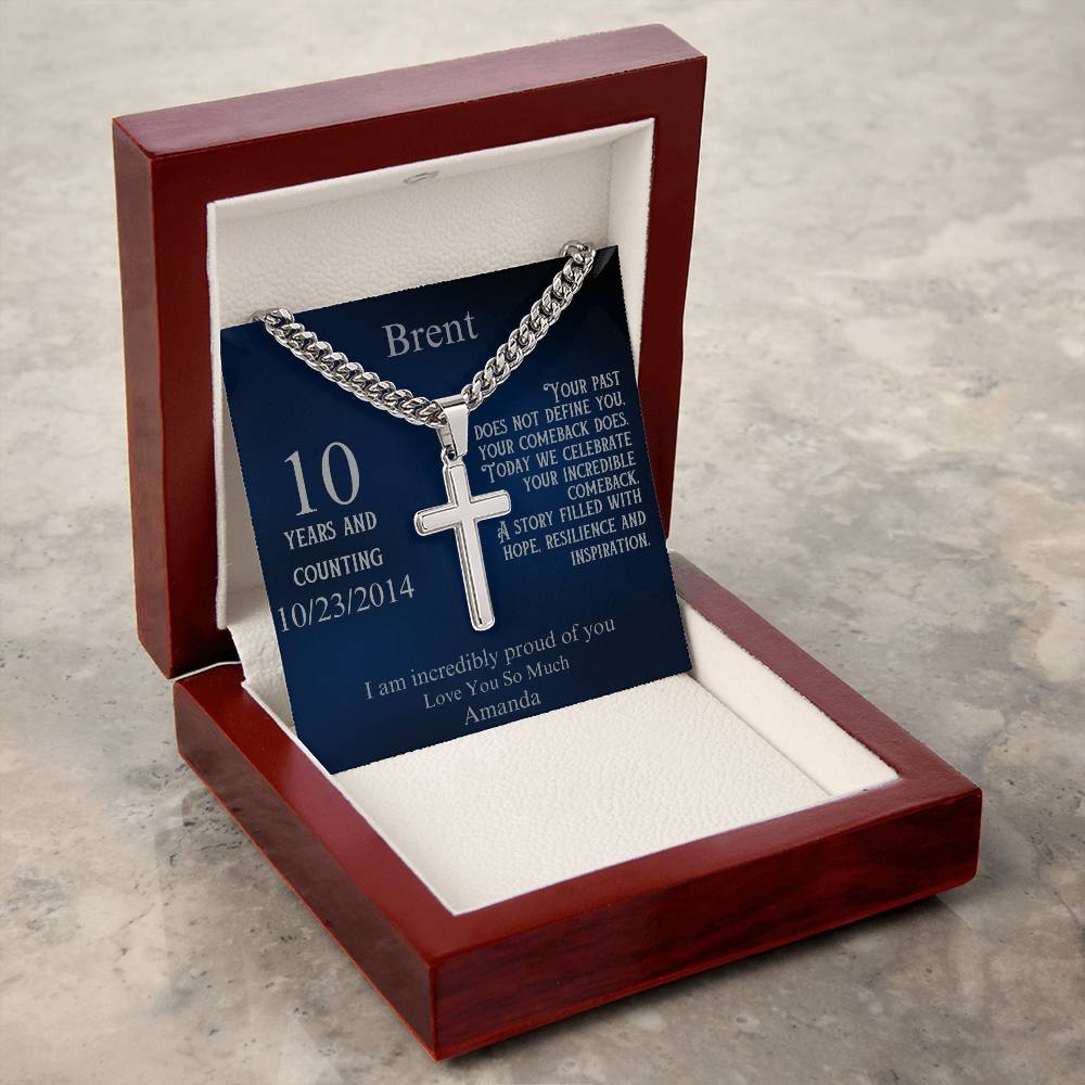 Personalized Sobriety Milestone Necklace – Celebrate Their Strength