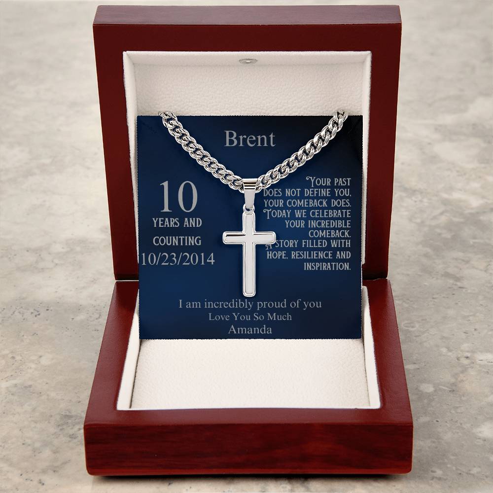 Personalized Sobriety Milestone Necklace – Celebrate Their Strength