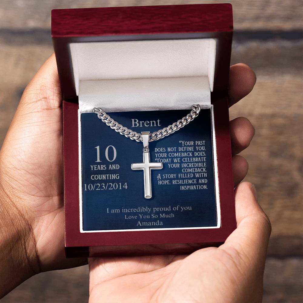 Personalized Sobriety Milestone Necklace – Celebrate Their Strength